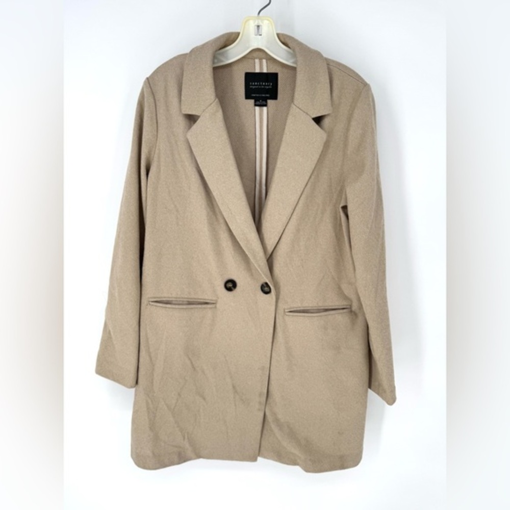 Sanctuary Beige cozycore, minimalist, layering mid length Pea Coat medium